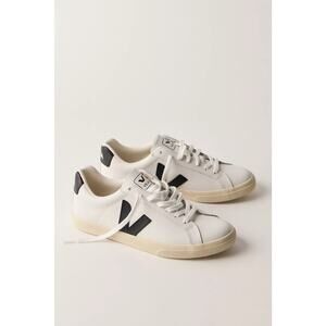 Veja Esplar White Low Top Leather Lace Up Sporty Track Sneakers Women’s Size 8